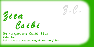 zita csibi business card